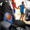 thumbnail image 4 of POLERO 1 Pack Car Seat Towel Cover Easy Install, Compatible with Van Truck Seat, Terry Cloth Car Seat Cover with Blue Flame Basketball, 4 of 7