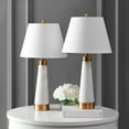 thumbnail image 5 of JONATHAN Y Travis 26.5" Marble/Iron Gold Modern Column LED Table Lamp, White, JYL5055A-SET2, 5 of 7