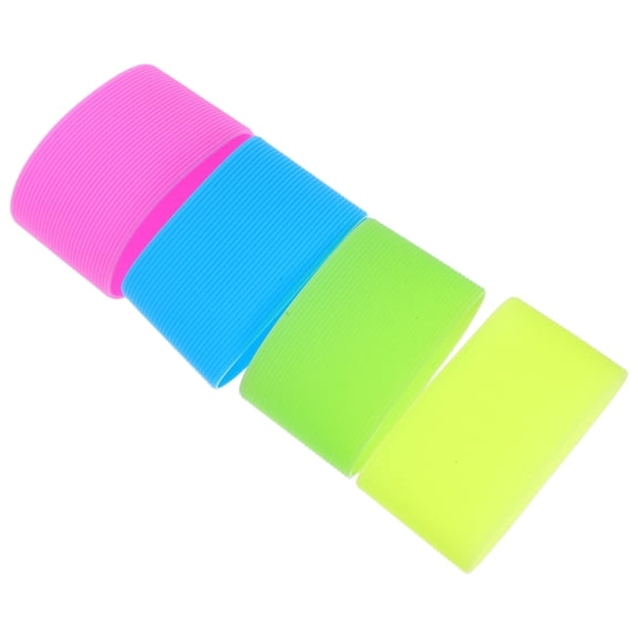 Vosarea 4-Pack Silicone Sleeves with Anti-Skid Grip for Glass Bottles
