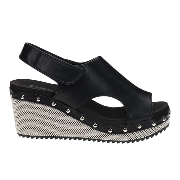 Corkys Womens For Keeps Studded Wedge Slingback  Casual Shoes