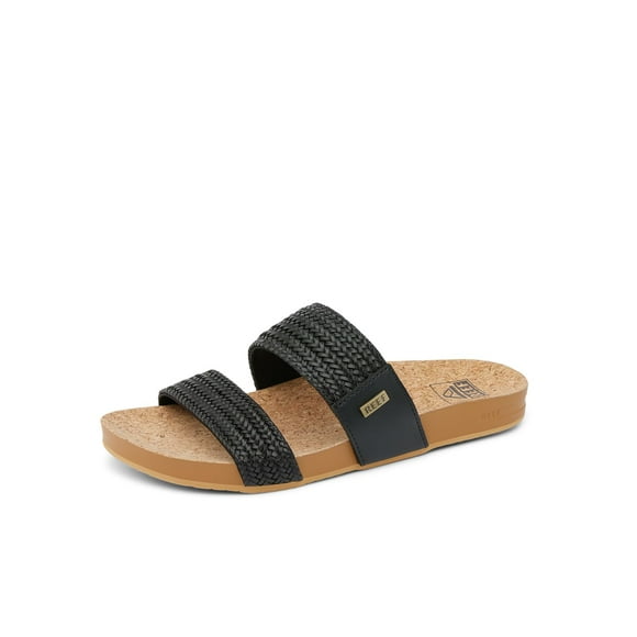 Sandalias deslizantes a la moda REEF Vista Braid II para mujer, negras 8