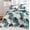 Green Leaves, variant on Green Leaves Full/Queen Size Bedspread/Coverlet Set – 3 Piece Quilt Set with Pillowcases, All-Season Lightweight, Digitally Printed Design, 65% Cotton, Made in Turkey – Soft, Durable,