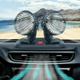 thumbnail image 1 of EIMELI Car Fan Dual Head Automobile Fans 2 Speed Adjustable Car Cooling Fan 360° Rotatable Car Dashboard Fan Portable Car Fan with Cigarette Lighter/ Powered for Vehicles Home ( 5V), 1 of 10