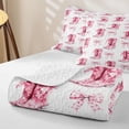 thumbnail image 4 of spefrowx Vintage Cowgirl Boot Twin Quilt Set for Teens, Pink Polkadots Bow Twin Coverlet Set, 2pcs, 4 of 7