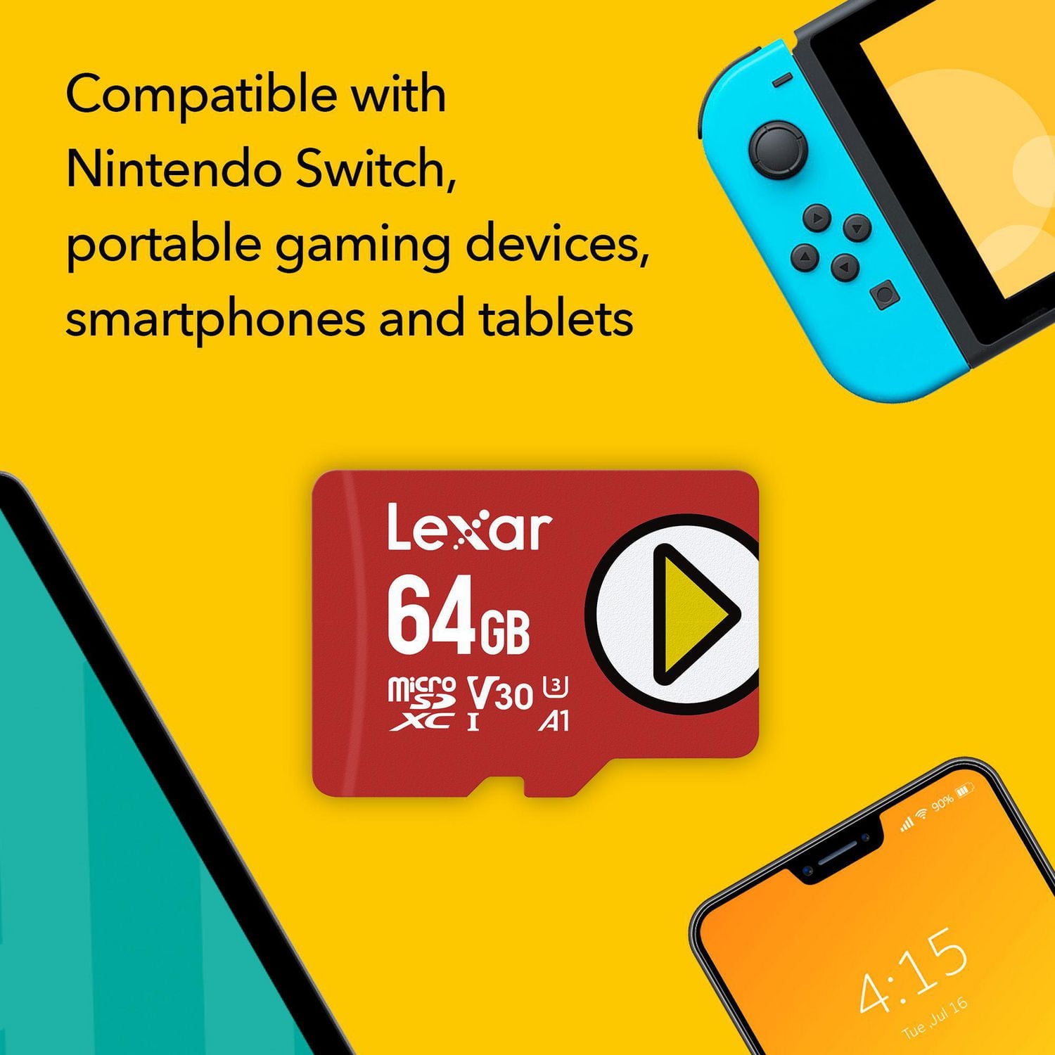 Lexar 64GB PLAY microSDXC UHS-I Memory Card