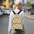 thumbnail image 7 of FORMRS Mini Backpack Purse for Women Quilted Travel Daypack Casual Shoulder Bag, Beige Sunflower Pattern, 7 of 7