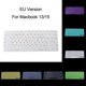 thumbnail image 4 of brillar Funda de piel de silicona para teclado ruso versión UE para Apple Macbook Air Pro 13 15, 4 of 4