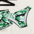 thumbnail image 5 of SGFCWSX Girls 2 Piece Swimsuit, Halter Bikini Cross-Strap Crop Top and High Waist Bottom, Vacation Swimwear for Teens Green Size 14-15 Years, 5 of 6