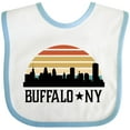 thumbnail image 3 of Inktastic Buffalo New York Skyline Retro Boys or Girls Baby Bib, 3 of 4