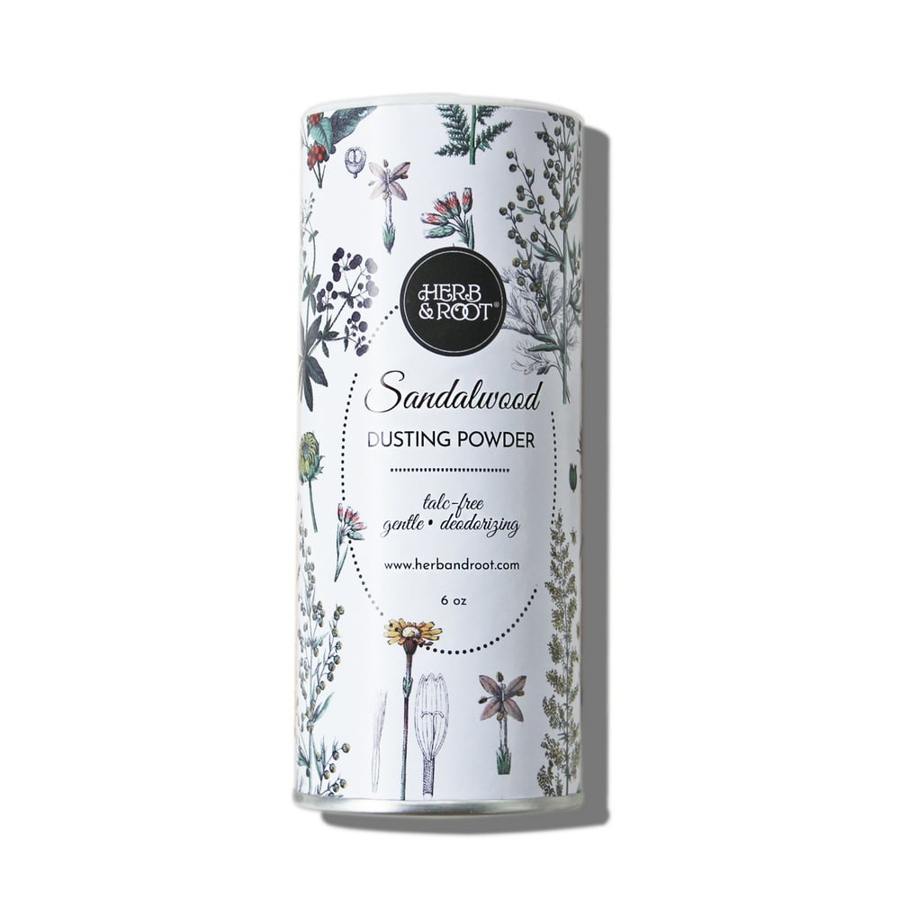 Sandalwood Scented Body Dusting Powder for Men or Women, Talc Free