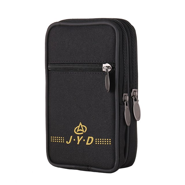 Bolsa Riñonera de lona para hombre, riñonera informal con cremallera para cigarrillos (negro vertical) Ehuebsd Para Estrenar
