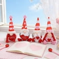 thumbnail image 5 of syligr Gnome Doll Valentine's Day Plush Heart Gnome Figurine Handmade Home Decoration Gift for Her Him Romantic Table Centerpiece Shelf Festive Ornament for Living Room Mantel Wedding Anniversary, 5 of 7