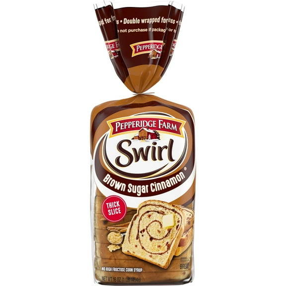 Pepperidge Farm Brown Sugar Cinnamon Swirl Breakfast Bread, 16 oz (Pack of 6)