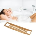 thumbnail image 3 of Bamboo Bathtub Tray, Multifunction Simple Bathtub Rack 70.5x14.5x3cm Widely Used  For Home Bathroom, 3 of 8