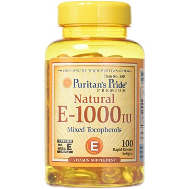 Puritans Pride Vitamin E1000 Iu Mixed Tocopherols Natural100 Softgels