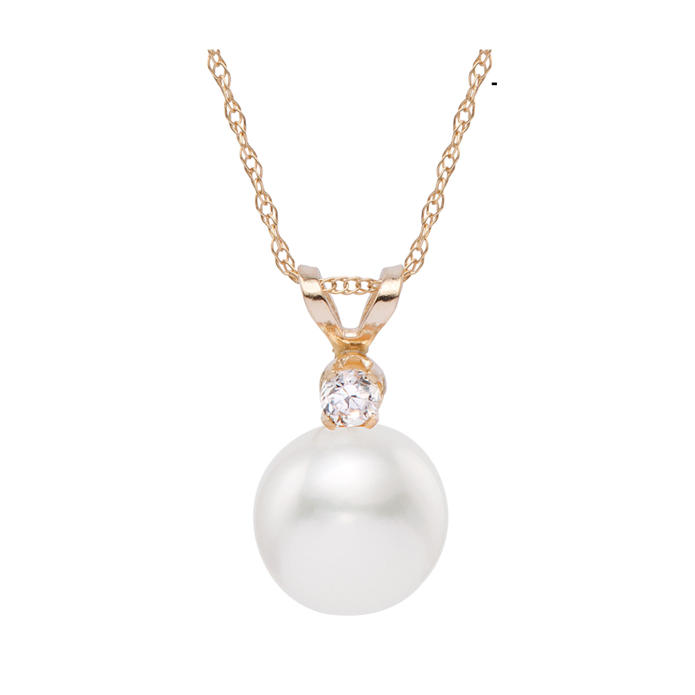 Gold Pendant Freshwater Pearls Necklace