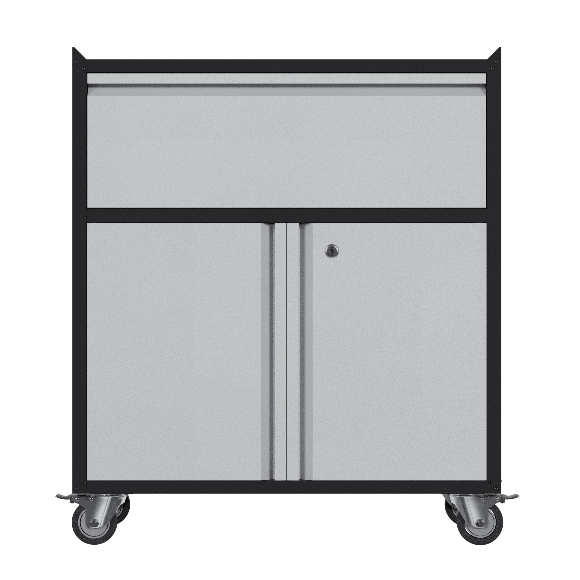 Leariso Metal Tool on Wheels with Locking Steel Rolling & Shelf