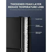 4.2 Cu.Ft Compact Refrigerator Double Door Mini Fridge with 2.3 Cu ft Freezer, Ultra Quiet, Mini Refrigerator for Dorm, Bedroom, Office, Black
