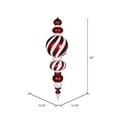 thumbnail image 2 of Vickerman M180104 62 Po. Ornement Central à Rayures Jumbo Rouge et Blanc, 2 of 2