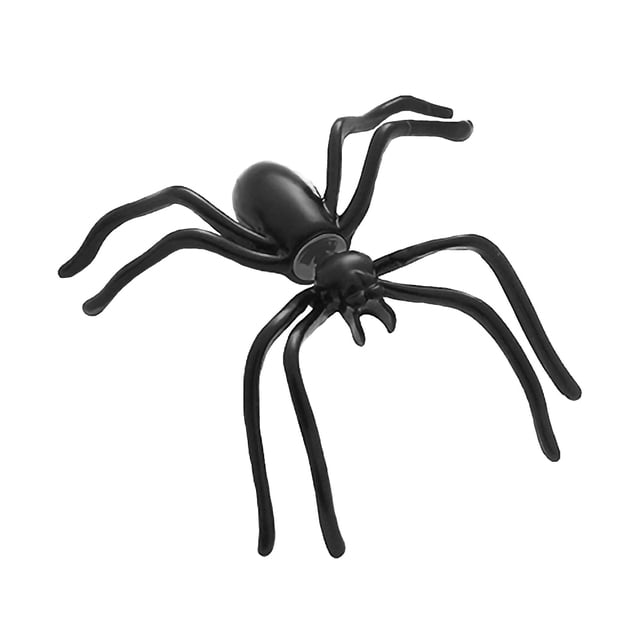 Billuyoard 2020 decoración de Halloween 3D espeluznante Punk negro araña pendientes Animal Halloween Stud oreja manguito pendiente para decoración de Kits de decoración para fiestas PC 1 Billuyoard HA000325-00