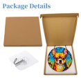 thumbnail image 5 of Colorful Yellow Chihuahua Stained Glass Suncatcher Window Hangings Colored Handmade Glass Suncatcher Crafts Kits for Indoor Garden Christmas Decoration 16x16cm(7), 5 of 7
