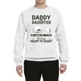 thumbnail image 2 of Wild Bobby,Daddy and Daughter Always Heart to Heart Daddys Girl Father Gift, Father's Day, Unisex Crewneck Graphic Sweatshirt, White, Small, 2 of 3