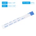 thumbnail image 2 of Cable plano flexible FFC de 10 pines 0.5mm 50mm (Tipo B) para laptop LCD 20pcs, 2 of 5
