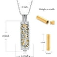 thumbnail image 2 of Tree of Life Urn Necklace Cylinder Vial Urn Necklace for Men Women Keepsake Ashes Necklace Pendent, 2 of 7