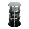 thumbnail image 3 of Home Furniture Bourbon Liquor Bar Tempered Glass Rack Table - Black, 3 of 7