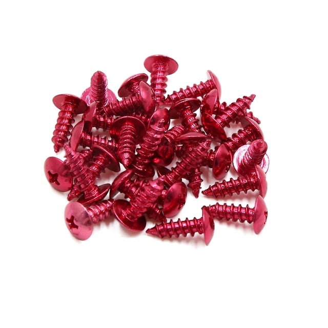 30Pcs Rojo Tornillos Autorroscantes de Cabeza Cruceta para la Moto Modificada