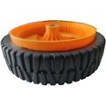 thumbnail image 3 of Lawn Mower Replacement Wheel, Reduced Noise Easy to Install Compatible Lawn Mower Wheels For Craftsmans Partner Electrolux Mcculloch Rally, 195Mm Outer Diameter Metal Sleeve Lawn, 3 of 5
