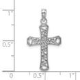 thumbnail image 2 of FJC Finejewelers 10 kt White Gold Themed Fancy Cross Charm 20.4 mm x 14.31 mm, 2 of 4