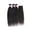 Bundles with closure, variant on Kinky Straight Human Hair 10A Grade 1 Bundles Unprocessed Brazilian Yaki Straight Human Hair Bundles Sew in Hair Extensions Natural Black (22 inch)