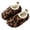 Brown, variant on GobdXE Leopard Print Kids Fuzzy Closed Back Slippers Warm Indoor House Slippers for Home Wear Size:4-5 Years