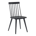 thumbnail image 2 of HomeRoots 394756 Modern Black Armless Spindle Dining Chairs, Set of 2, 2 of 5