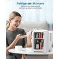 thumbnail image 7 of 4L/6 Cans Mini Fridge, Portable Compact Refrigerator, Small Skin Care Fridge, Food and Drinks, Small Cooler for Bedroom, Dorm, Car, Office, White, 7 of 7