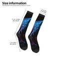 thumbnail image 2 of Naloa Futuristic Purple Panther Thigh High Socks Extra Long Stretchy Sock Women Over Knee High Opaque Stocking Daily Wear, 2 of 6