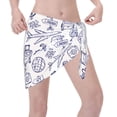 thumbnail image 3 of Disketp World Travel2 Women Swimsuit Cover Up Short Chiffon Summer Beach Sarong Bikini Wrap Skirt Bathing Suit, 3 of 7