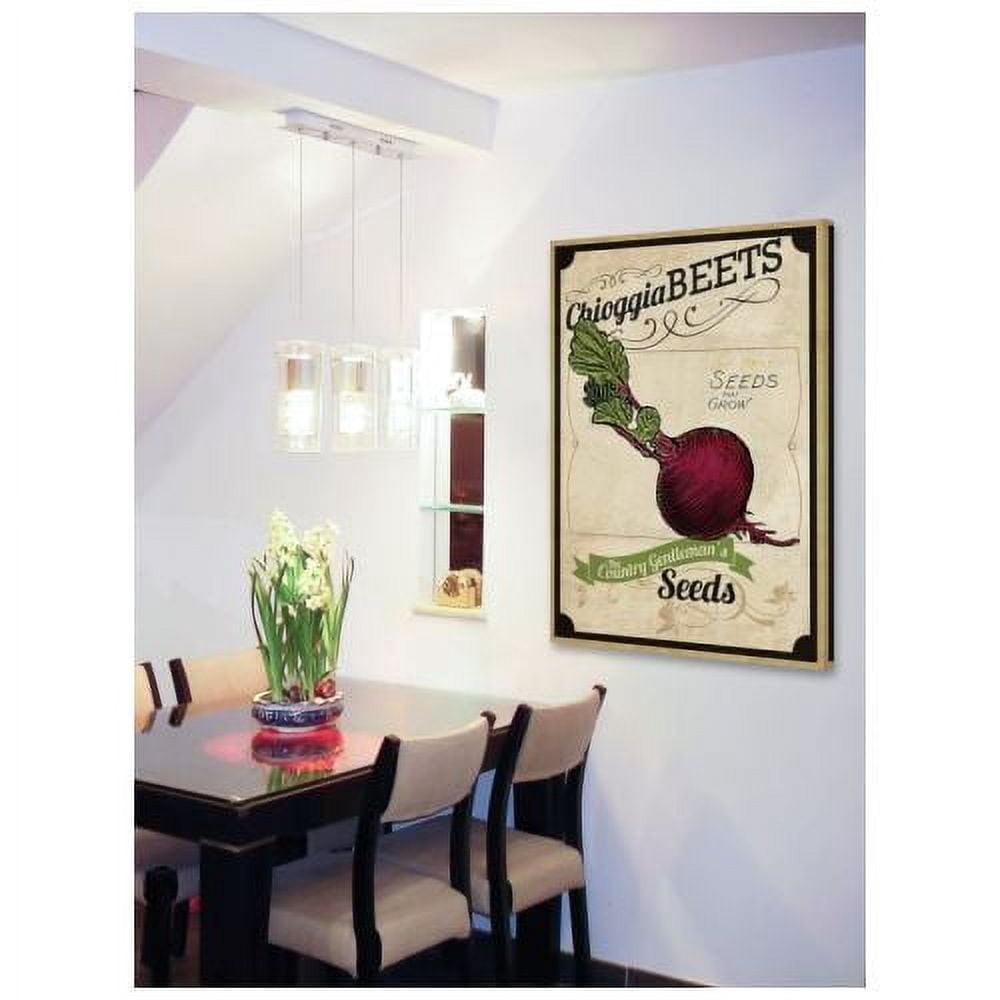 "Seed Packet Beet" Painting Print on Wrapped Canvas