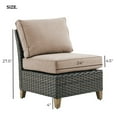 thumbnail image 4 of Grand Patio Outdoor Furniture, Patio Wicker Armless Sofa, Beige, 4 of 6