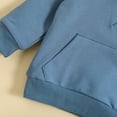 thumbnail image 4 of Vedolay Boys Sets Boy's Casual 2 Piece Outfits Long Sleeve Top Top Drawstring Waist Long Set,Blue 2-3 Years, 4 of 5