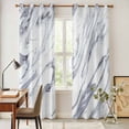 thumbnail image 5 of Kitchen Curtains 84 Inch Length 2 Panels, White Marble Grommets Window Treatment Curtain, Grey Abstract Modern Luxury Simple Art Thermal Curtains Drapes for Living Room/Bathroom, 5 of 9