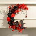 thumbnail image 2 of LKWLPD Moon Cat Wreaths for Front Door 2024 New Black Cat Crescent Moon Wreath Cute Cat Garland Valentines Day Decorations for Outdoor Indoor Decor Wall Window Home Party,C One Size, 2 of 4