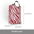 thumbnail image 3 of DouZhe 50L Rectangular Laundry Basket, Red Zebra Texture Prints Waterproof Foldable Laundry Hamper with Aluminum Handles, 3 of 6