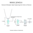 thumbnail image 6 of Rosec Jewels Real Ethiopian Opal Pendant and Earrings Set - Marquise Shape Opal Jewelry Set for Women - AAA Grade - Ready to Gift, 925 Sterling Silver, 6 of 8