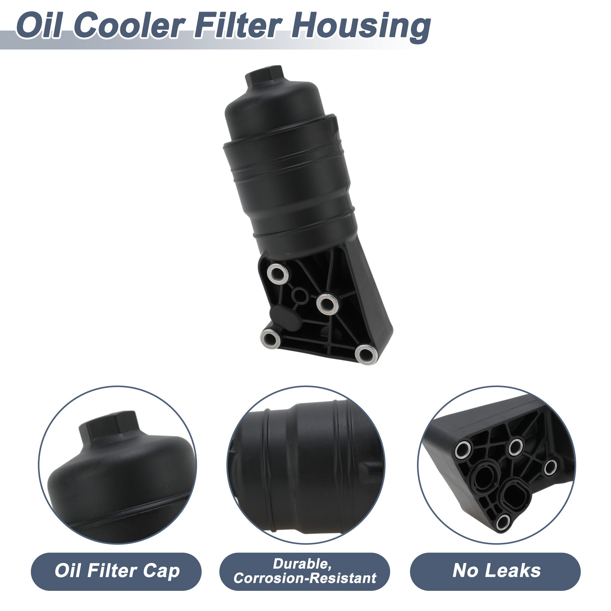 Engine Oil Filter Housing for Hyundai for Genesis 2012-2014 No.263003C701 Transmission Oil Cooler Plastic 1 Pc