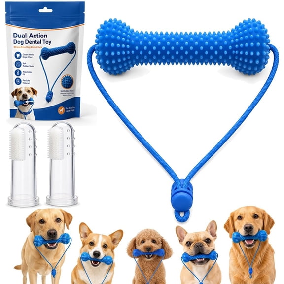Pet Toothbrush Helper, Dual-Action Dog Dental Mouth Prop and Chew Toy for Easier Teeth Brushing, Teeth Cleaning and Daily Oral Care for Small, Medium and Large Dogs
(1PC)