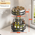 thumbnail image 3 of 360-Degree Rotating Seasoning Rack Non-Slip Carbon Steel Storage Tray for Storage Tank Seasoning Kitchen Parts B, 3 of 8