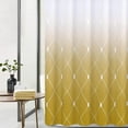 thumbnail image 3 of Bathroom Shower Curtain Set White Shower Curtain Ombre Shower Curtain with Hooks Water Repellent Shower Curtain Linen Fabric Shower Curtains Bathtub Hotel, 72x72 inch, Gold, 3 of 5