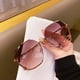 thumbnail image 5 of Gafas de sol de moda de verano, gafas de sol con borde degradado sin marco, gafas de montura grande de moda para mujer, 5 of 5